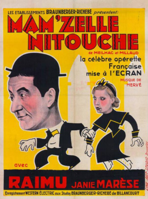 Mam'zelle Nitouche - Poster Belgique Mam'zelle Nitouche - Poster Belgique