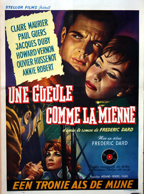 Une gueule comme la mienne (Gestapo contre X...) - Poster Belgique Une gueule comme la mienne (Gestapo contre X...) - Poster Belgique