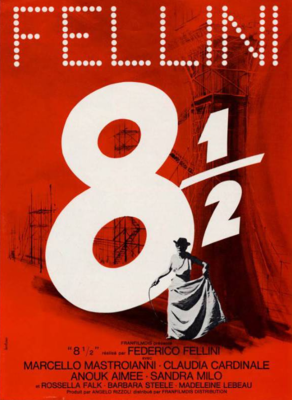 Federico Fellini 8 ½ - Poster ressortie France Federico Fellini 8 ½ - Poster ressortie France