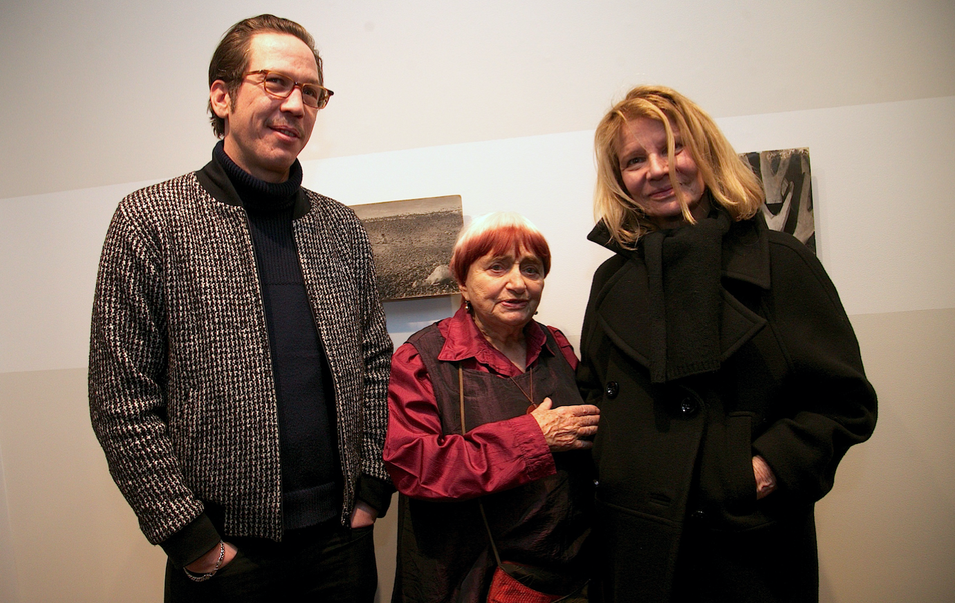 Très belle édition des 22e Rendez-Vous With French Cinema à New York - Reda Kateb et Nicole Garcia entourent Agnès Varda pour son exposition - © Bestimage Très belle édition des 22e Rendez-Vous With French Cinema à New York - Reda Kateb et Nicole Garcia entourent Agnès Varda pour son exposition - © Bestimage
