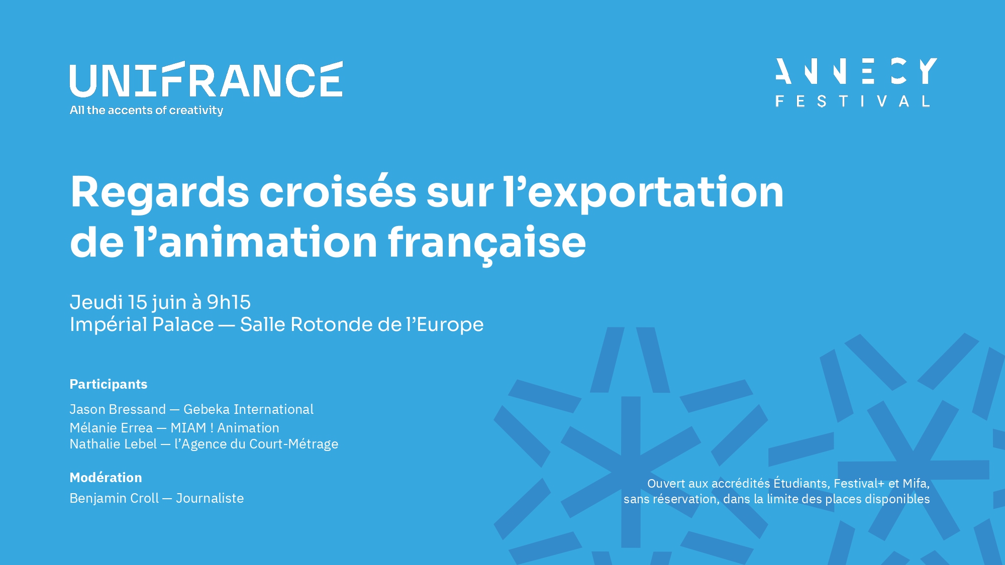 Unifrance accompagne toute l’animation française au festival d’Annecy et au MIFA 2023 Unifrance accompagne toute l’animation française au festival d’Annecy et au MIFA 2023