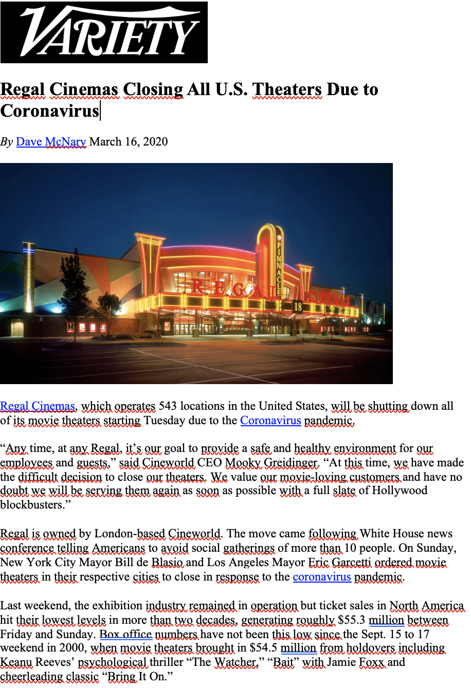 Press Roundup: March 2020 Press Roundup: March 2020