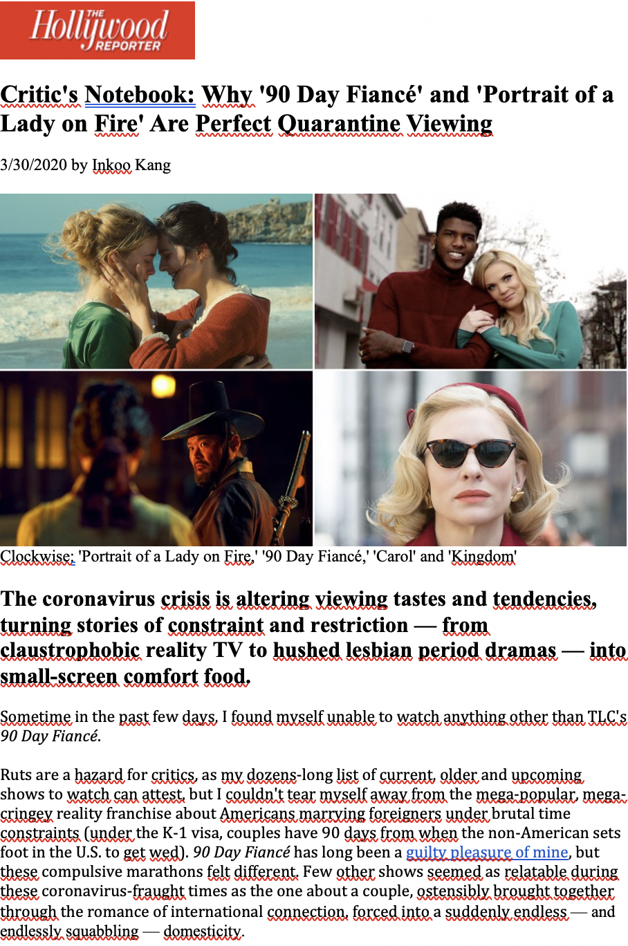 Press Roundup: March 2020 Press Roundup: March 2020