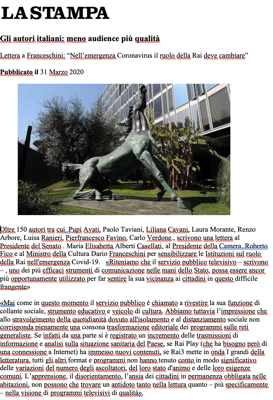 Revista de prensa – Marzo del 2020 Revista de prensa – Marzo del 2020