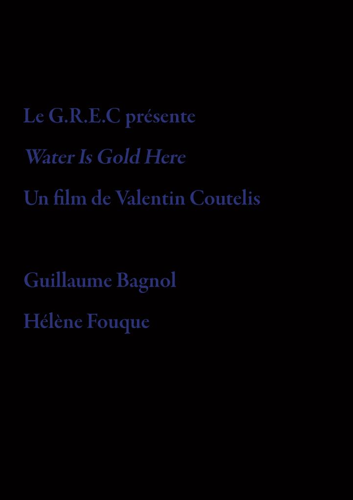 Water is Gold Here Water is Gold Here