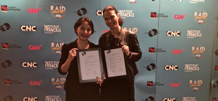 UniFrance firma un acuerdo protocolario con tres importantes empresas de exhibición y distribución de Indonesia UniFrance firma un acuerdo protocolario con tres importantes empresas de exhibición y distribución de Indonesia