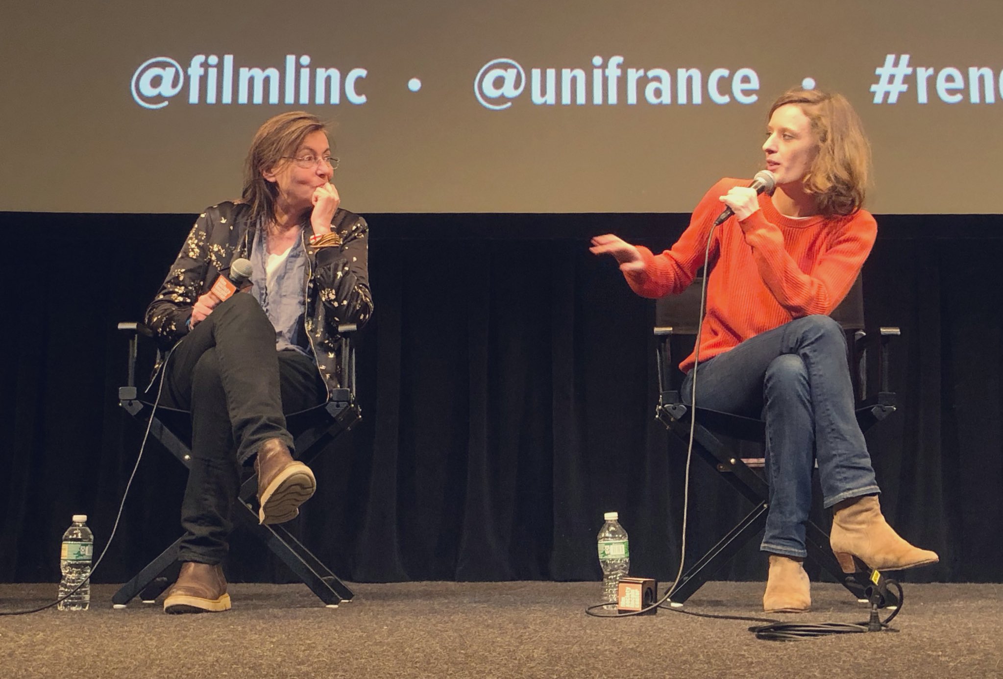 A very fine 24th edition of the Rendez Vous with French Cinema in New York - Mia Hansen-Love et sa chef opératrice Hélène Louvart - © Bestimage A very fine 24th edition of the Rendez Vous with French Cinema in New York - Mia Hansen-Love et sa chef opératrice Hélène Louvart - © Bestimage