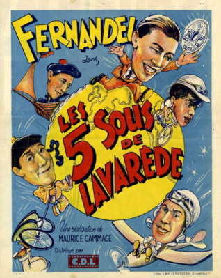 Les Cinq sous de Lavarède - Poster Belgique Les Cinq sous de Lavarède - Poster Belgique