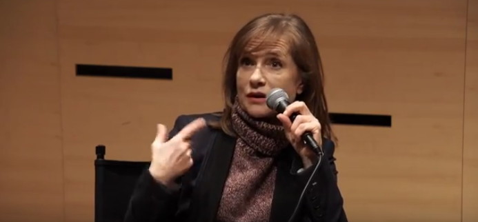 Isabelle Huppert au Lincoln Center, New York, Mars 2016 - Masterclass