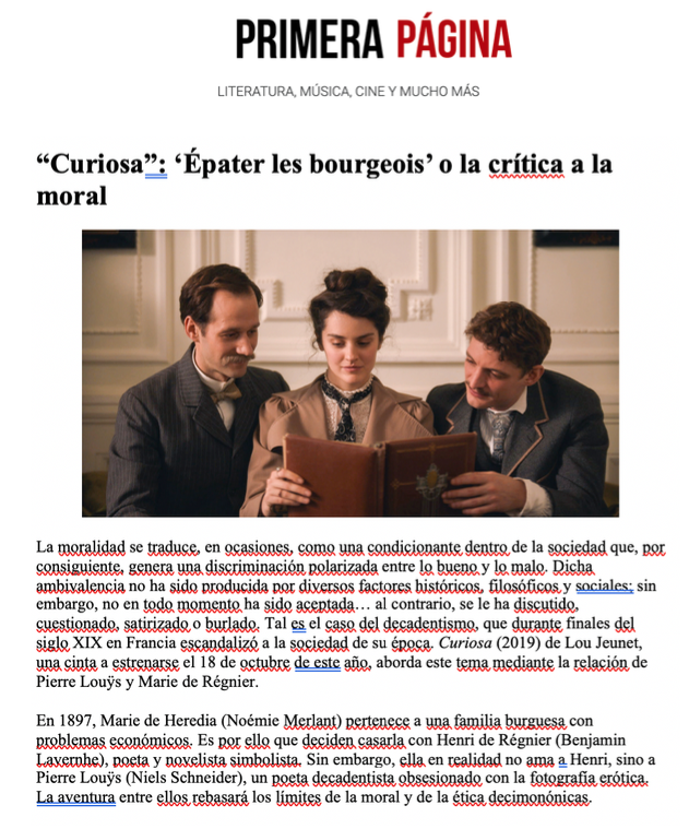 Revista de prensa - Noviembre del 2019 Revista de prensa - Noviembre del 2019