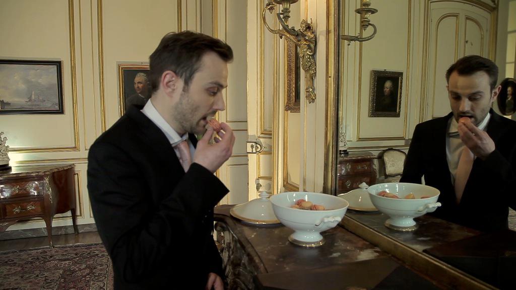 A Yellow Salmon Macaroon Facing the War A Yellow Salmon Macaroon Facing the War