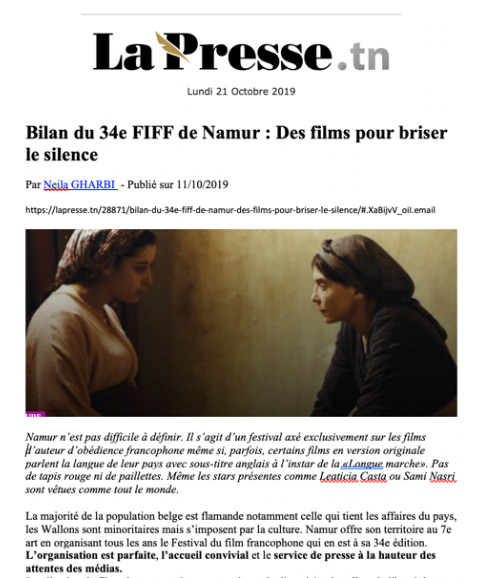 Revue de presse - Octobre 2019 Revue de presse - Octobre 2019