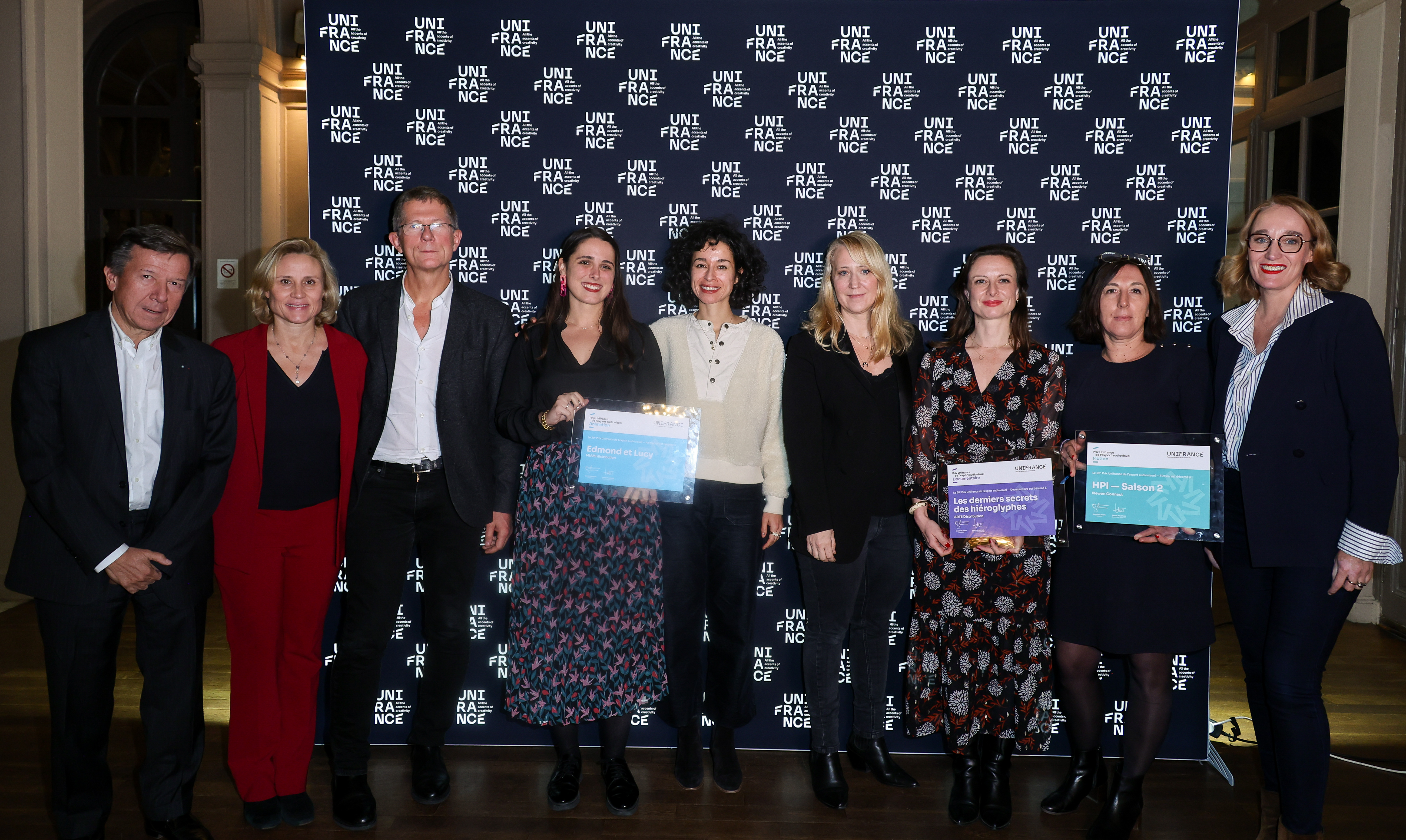 The winners of the 20th Unifrance TV Export Awards - © JP Pariente The winners of the 20th Unifrance TV Export Awards - © JP Pariente