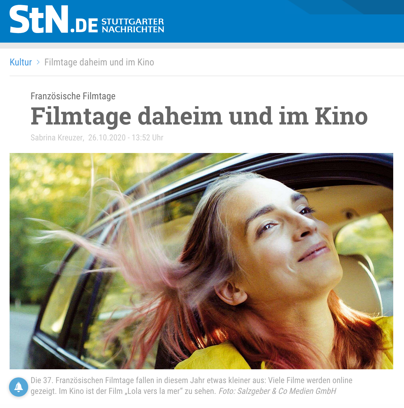 Revue de presse - Novembre 2020 Revue de presse - Novembre 2020