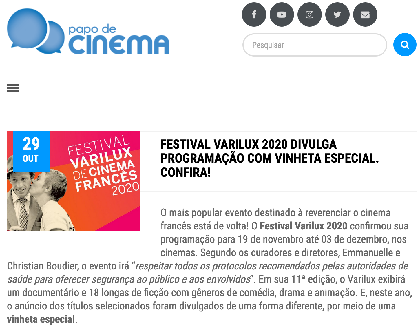 Revista de prensa – Noviembre del 2020 Revista de prensa – Noviembre del 2020