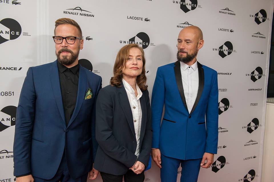 Toronto 2016: report on French films at the 41st edition - Yves Verbraeken (producteur), Isabelle Huppert et Bavo Defurne (réalisateur) pour Souvenir - © UniFrance Toronto 2016: report on French films at the 41st edition - Yves Verbraeken (producteur), Isabelle Huppert et Bavo Defurne (réalisateur) pour Souvenir - © UniFrance