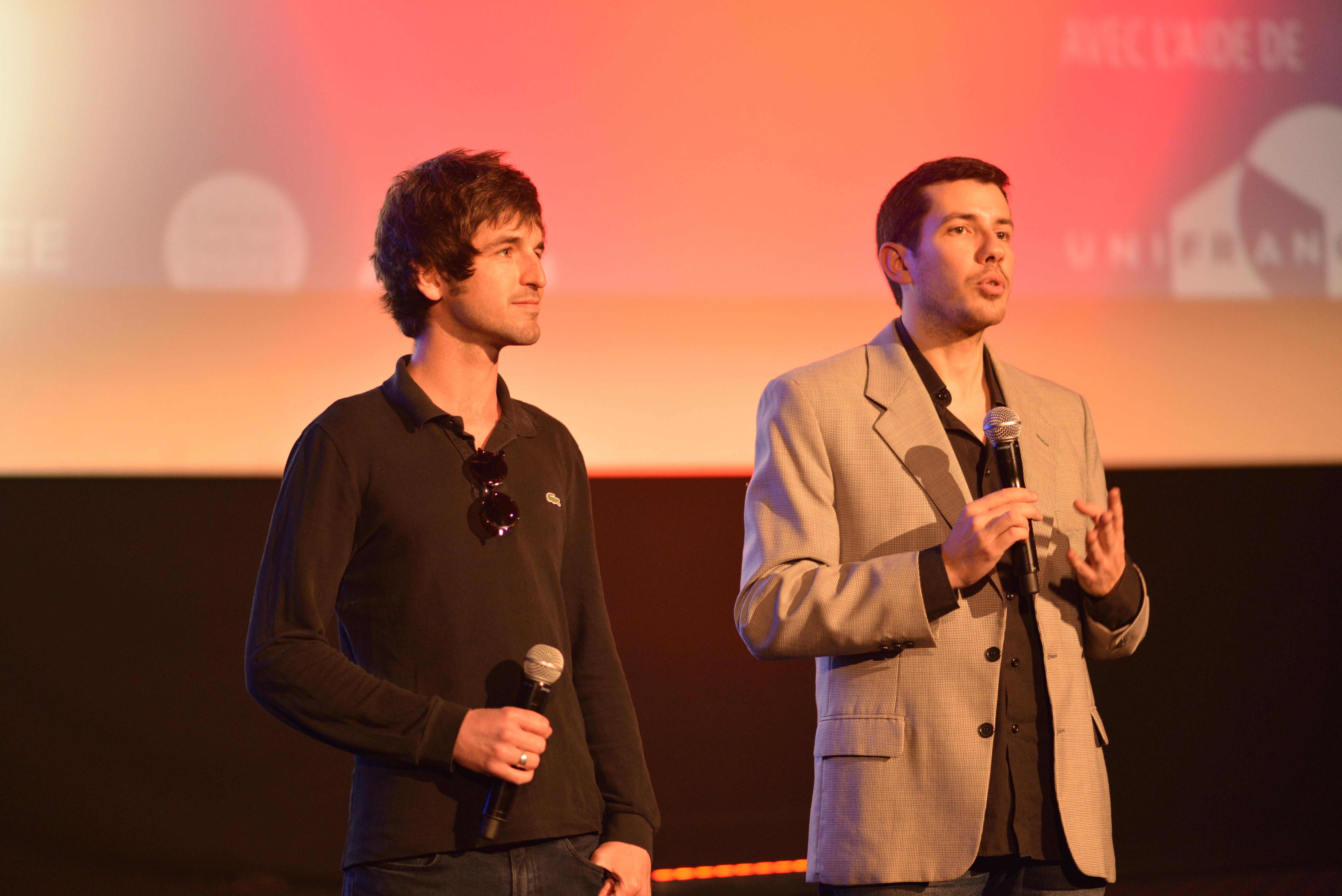 Belle ouverture pour le 1er Festival du Cinéma Français au Maroc - Arthur Delaire avec Roland Carré, modérateur des séances Belle ouverture pour le 1er Festival du Cinéma Français au Maroc - Arthur Delaire avec Roland Carré, modérateur des séances
