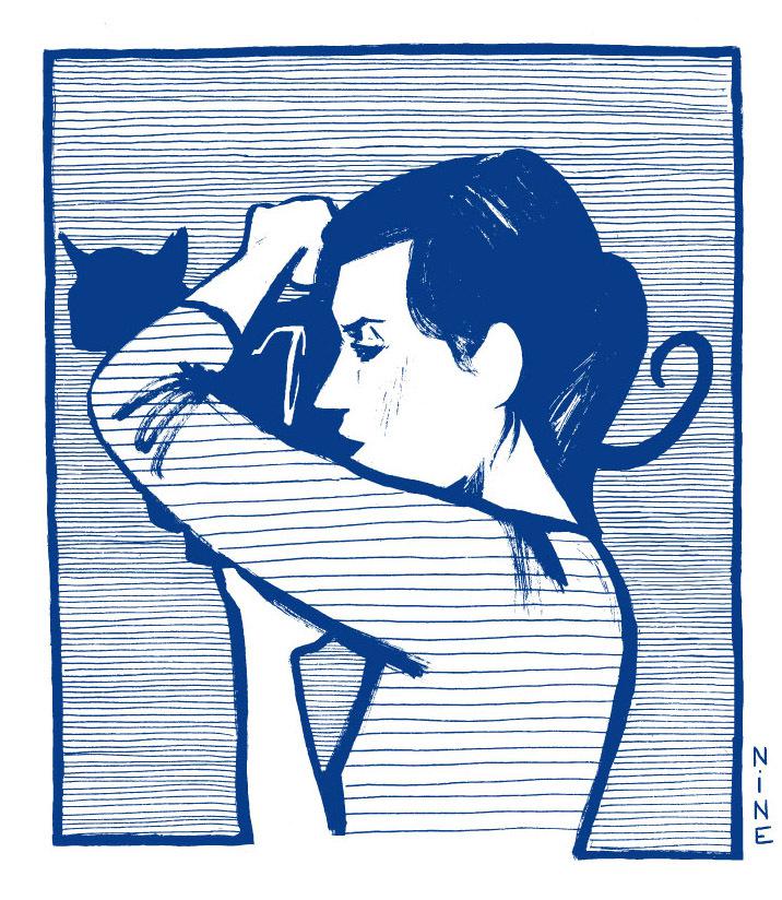 Un chat sur l'épaule Un chat sur l'épaule