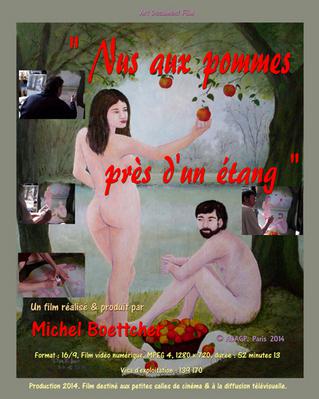 Nus aux pommes près d’un étang Nus aux pommes près d’un étang